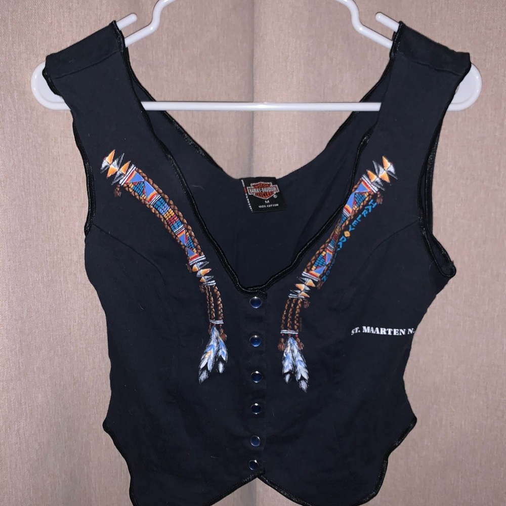 Harley Davidson button down tank saint marten